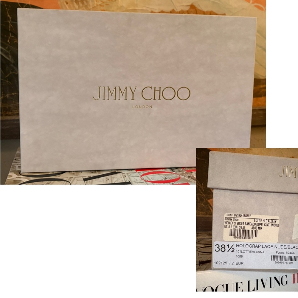 EUC Jimmy Choo Lottie Holographic Iridescent Lace Heels | 38.5 (8.5) - Picture 16 of 16
